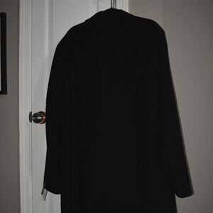 NWT Tommy Hilfiger Men's Addison Wool-Blend Trim Fit Black Size 46L MSRP $395